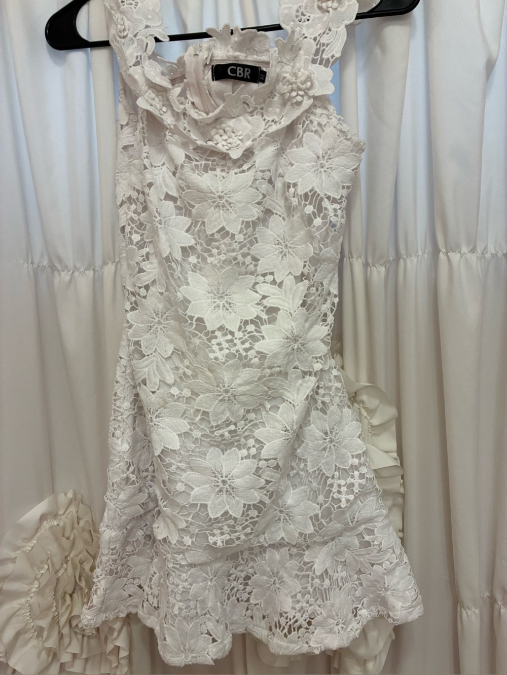 CBR White Floral Appliqué Lace Dress🌺